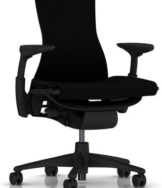 Herman Miller Embody Ergonomic Office Chair | Fully Adjustable Arms and Carpet Casters | Black Rhythm