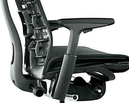 Herman Miller Embody Ergonomic Office Chair | Fully Adjustable Arms and Carpet Casters | Black Rhythm - Image 4
