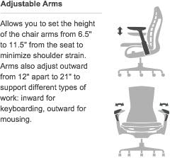 Herman Miller Embody Ergonomic Office Chair | Fully Adjustable Arms and Carpet Casters | Black Rhythm - Image 6