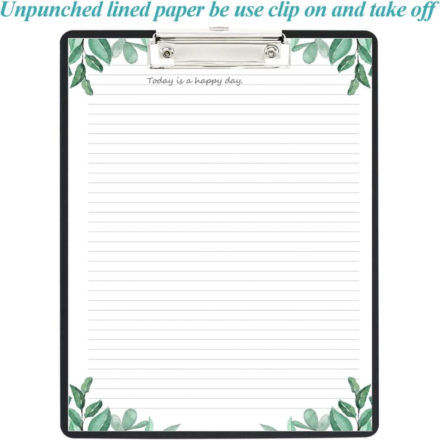 Stationery Lined Paper, Letter Size Unpunched Ruled Filler Paper, 100Sheets/200Pages Loose-Leaf Line, 100gsm, 8.5'' x 11'', Leaf - Image 3